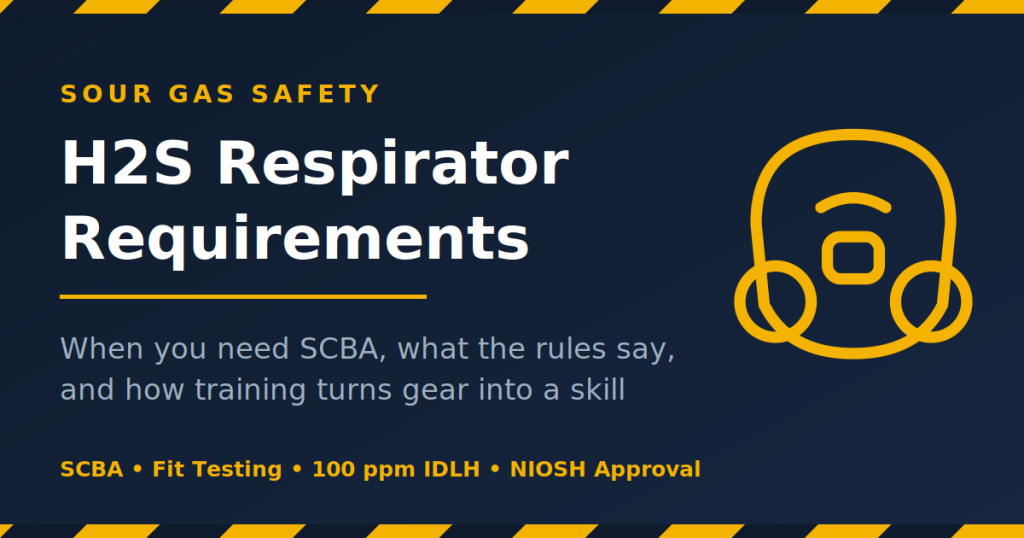H2S respirator requirements guide for sour gas workers
